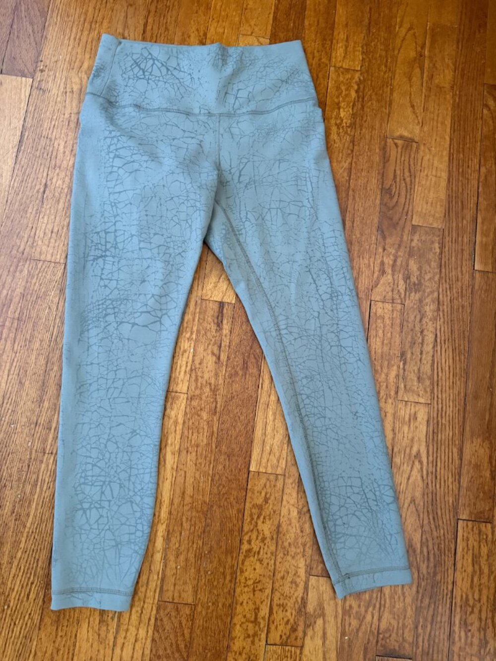 LULULEMON WUNDER UNDER TRAIN HIGH RISE TIGHT 25" THREAD DYE ROVER BLACK sz 8